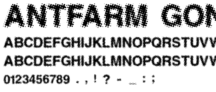 AntFarm GoneCamping font